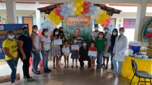 E hoje foi o dia da Vacinação contra COVID-19 das crianças de 05 a 11 anos de idade, na Escola Municipal Tocantins.